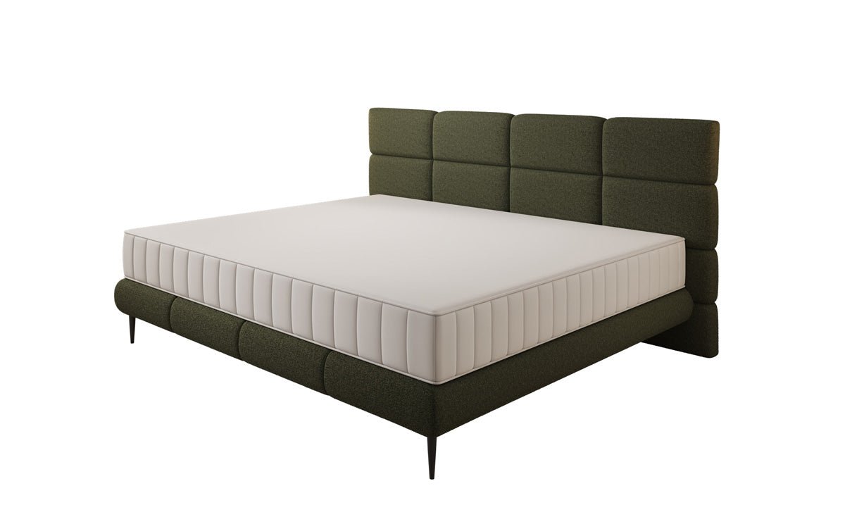Luxusbetten24 Familien Milano Polsterbett – Samt, Großzügig 220 × 200 cm, Weiß