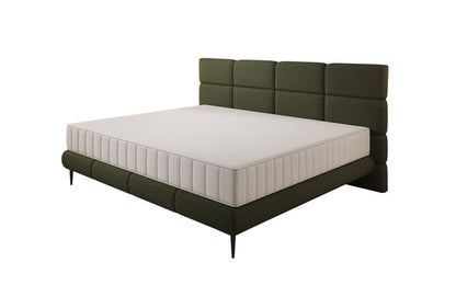 Luxusbetten24 Familien Milano Polsterbett – Samt, Großzügig 220 × 200 cm, Weiß