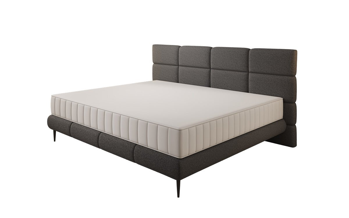 Luxusbetten24 Familien Milano Polsterbett – Samt, Großzügig 220 × 200 cm, Weiß
