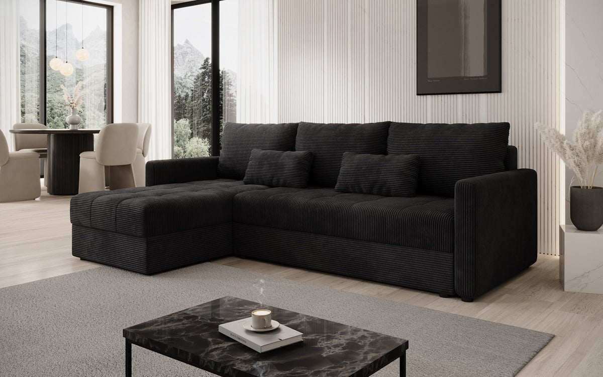 Luxusbetten24 Designer Sofa Roma Cord Schlaf‑Klappfunktion
