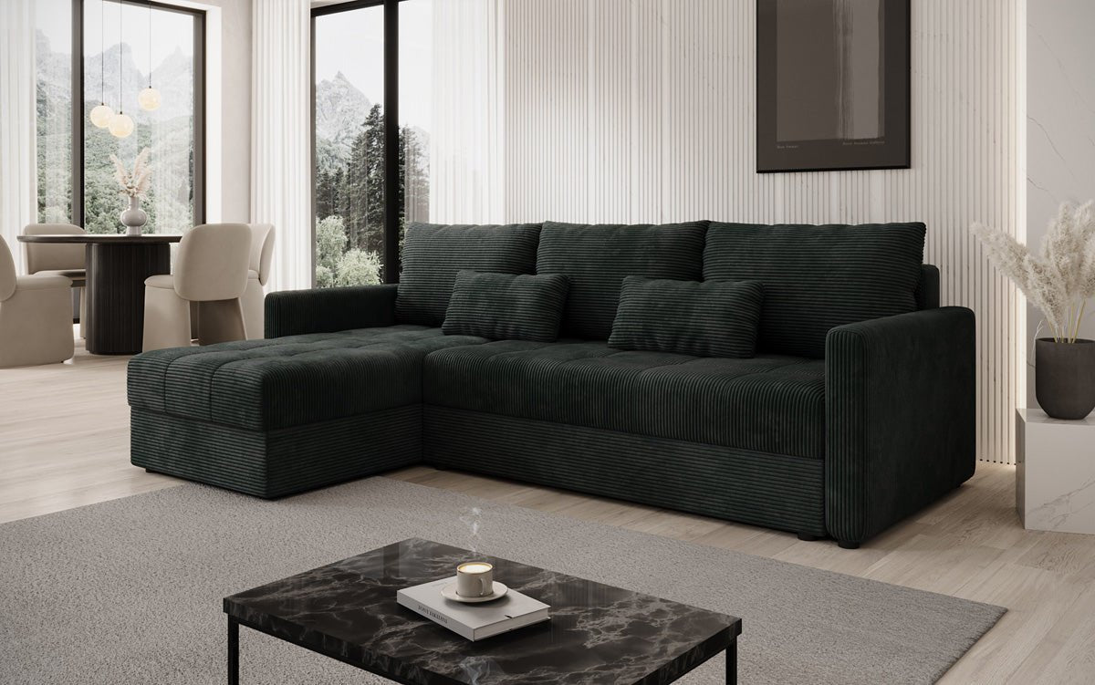 Luxusbetten24 Designer Sofa Roma Cord Schlaf‑Klappfunktion