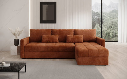 Luxusbetten24 Designer Sofa Roma Cord Schlaf‑Klappfunktion