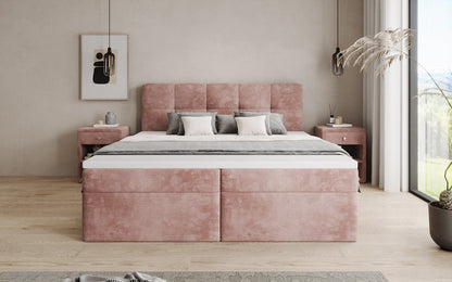 Boxspringbett Cozy II in Cord mit Stauraum
