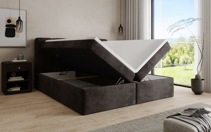 Boxspringbett Cozy II in Cord mit Stauraum