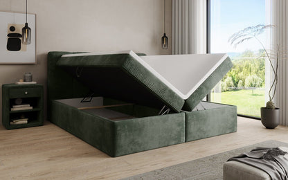 Boxspringbett Cozy II in Cord mit Stauraum