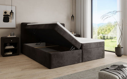 Boxspringbett Cozy II in Cord mit Stauraum