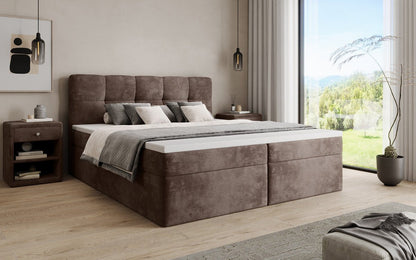 Boxspringbett Cozy II in Cord mit Stauraum
