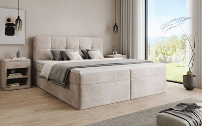 Boxspringbett Cozy II in Cord mit Stauraum