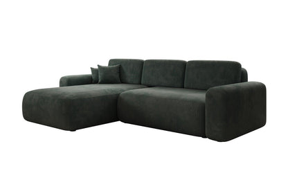 Luxusbetten24 Lola Cord Sofa mit Schlaf‑ und Klappfunktion