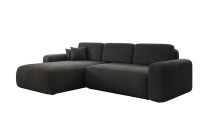 Luxusbetten24 Lola Cord Sofa mit Schlaf‑ und Klappfunktion