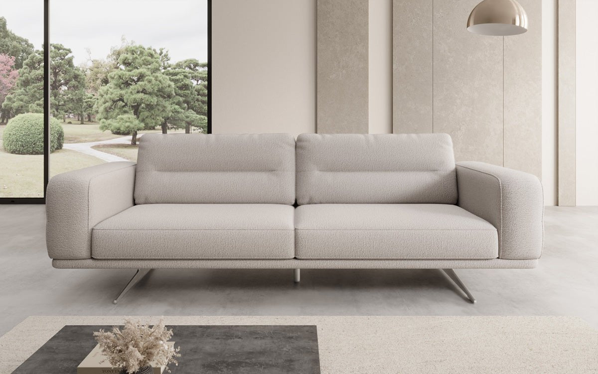 Luxusbetten24 Designer Sofa Torino 3‑Sitzer Bouclé Modern Wohnzimmer