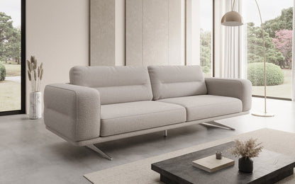 Luxusbetten24 Designer Sofa Torino 3‑Sitzer Bouclé Modern Wohnzimmer
