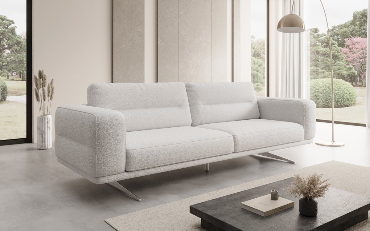 Luxusbetten24 Designer Sofa Torino 3‑Sitzer Bouclé Modern Wohnzimmer