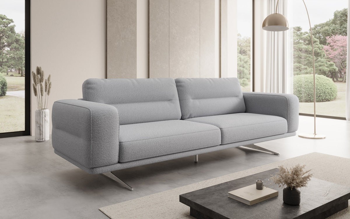 Luxusbetten24 Designer Sofa Torino 3‑Sitzer Bouclé Modern Wohnzimmer