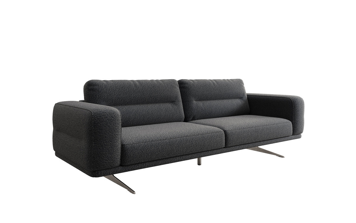 Luxusbetten24 Designer Sofa Torino 3‑Sitzer Bouclé Modern Wohnzimmer