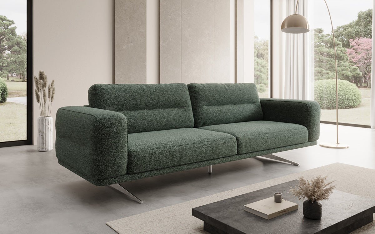 Luxusbetten24 Designer Sofa Torino 3‑Sitzer Bouclé Modern Wohnzimmer