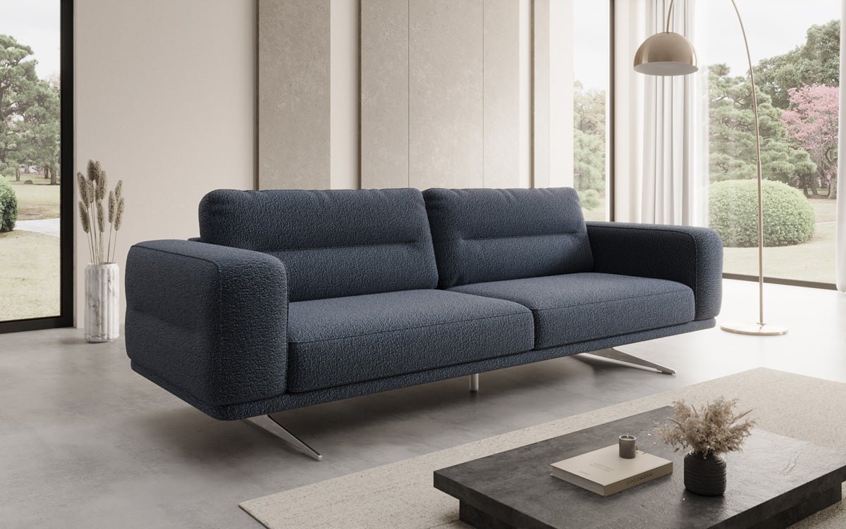Luxusbetten24 Designer Sofa Torino 3‑Sitzer Bouclé Modern Wohnzimmer