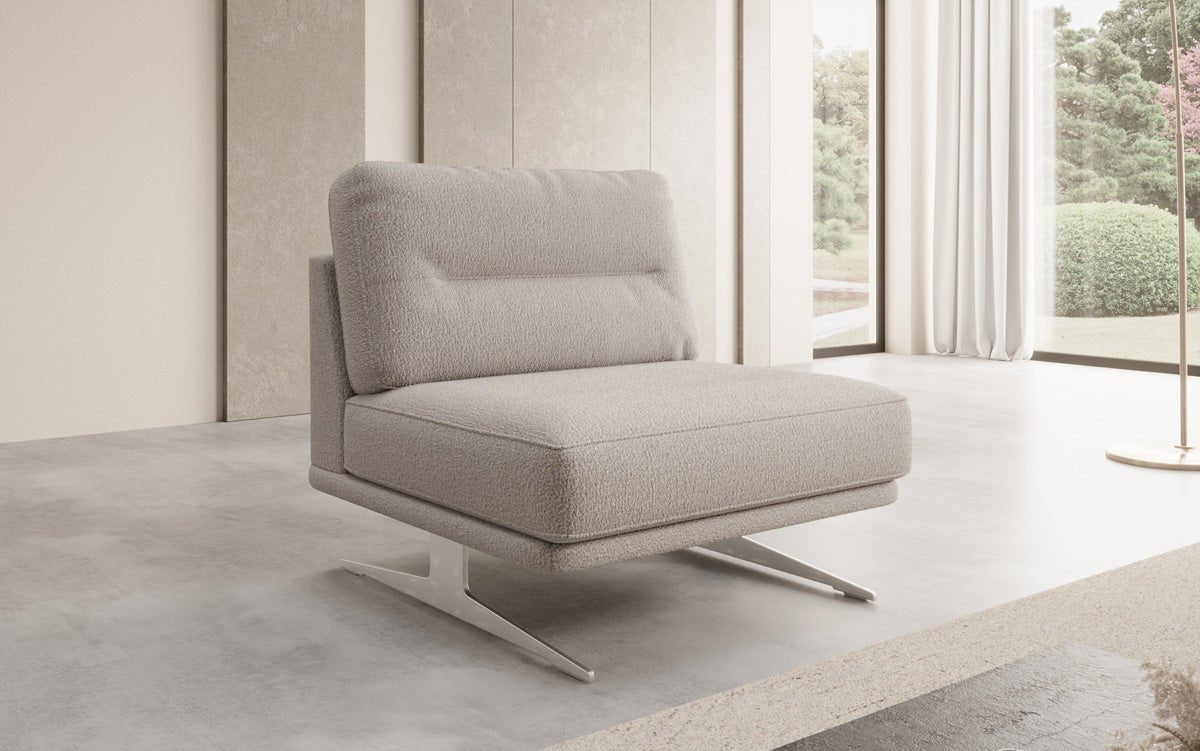 Luxusbetten24 Torino Design Sofa‑Sessel Ohne Armlehnen Bouclé für Ihr Wohnzimmer