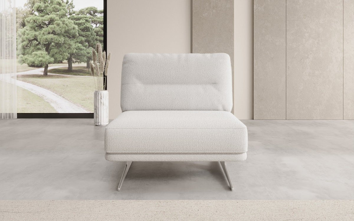 Luxusbetten24 Torino Design Sofa‑Sessel Ohne Armlehnen Bouclé für Ihr Wohnzimmer