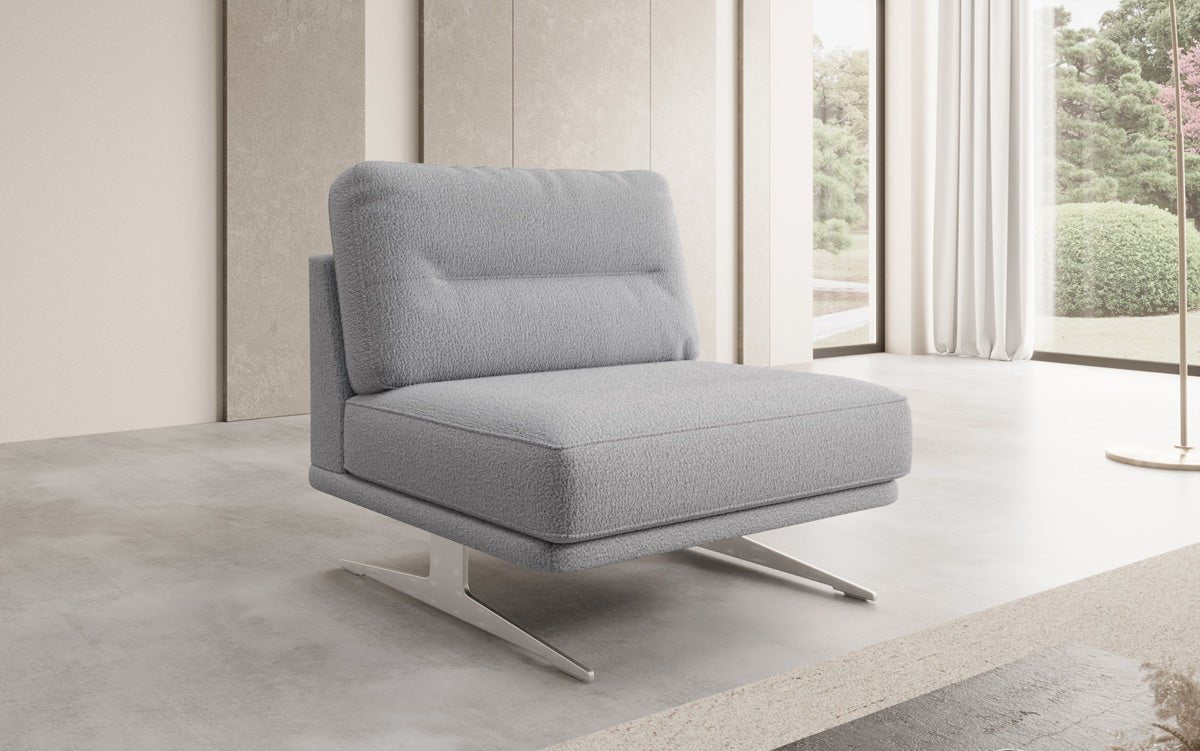 Luxusbetten24 Torino Design Sofa‑Sessel Ohne Armlehnen Bouclé für Ihr Wohnzimmer