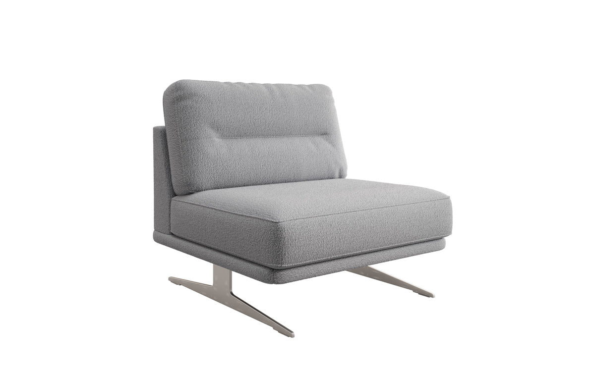 Luxusbetten24 Torino Design Sofa‑Sessel Ohne Armlehnen Bouclé für Ihr Wohnzimmer
