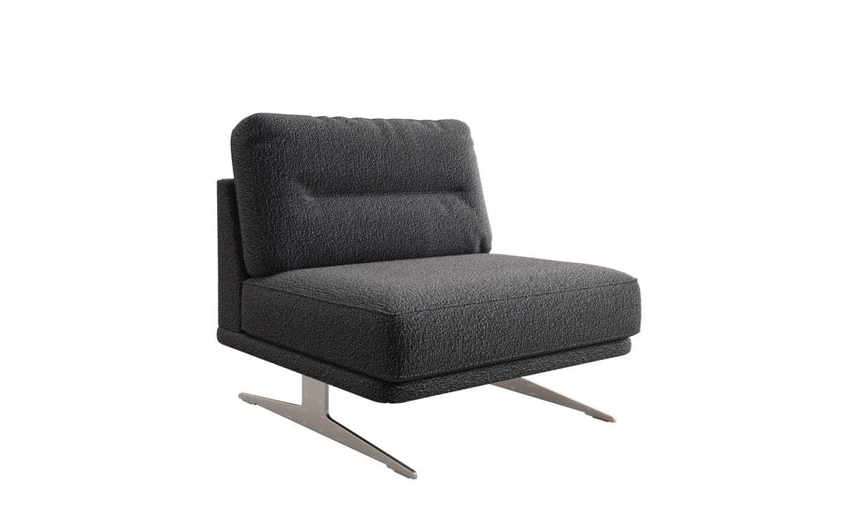 Luxusbetten24 Torino Design Sofa‑Sessel Ohne Armlehnen Bouclé für Ihr Wohnzimmer