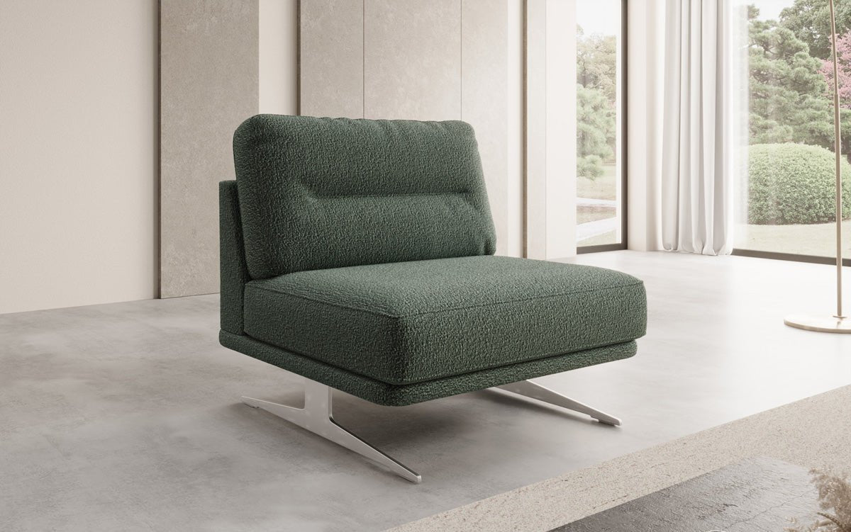 Luxusbetten24 Torino Design Sofa‑Sessel Ohne Armlehnen Bouclé für Ihr Wohnzimmer