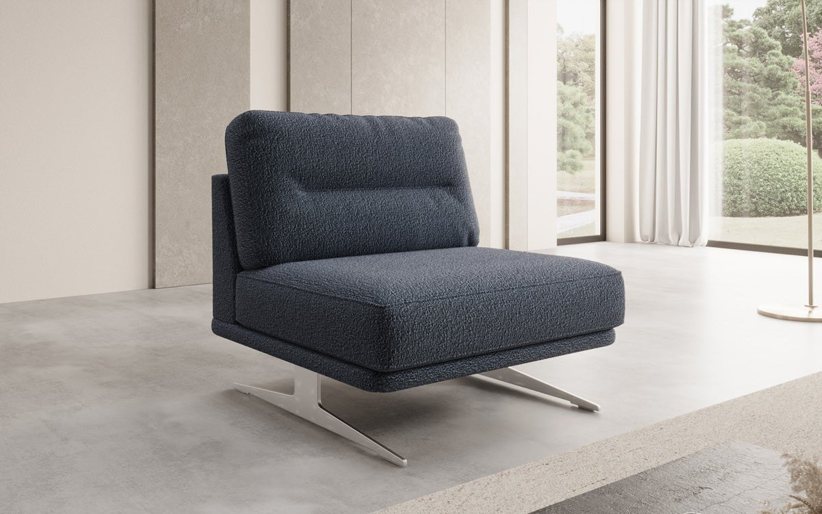 Luxusbetten24 Torino Design Sofa‑Sessel Ohne Armlehnen Bouclé für Ihr Wohnzimmer