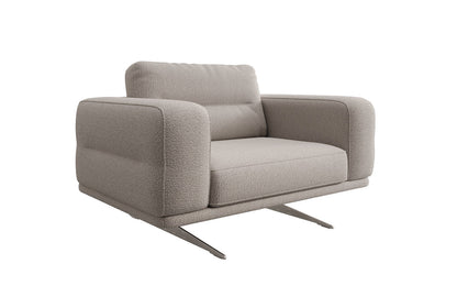 Designer Sofa‑Sessel Torino mit Armlehnen in Bouclé