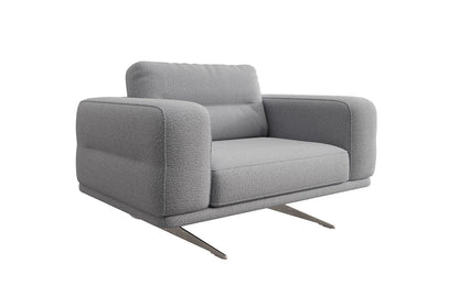 Designer Sofa‑Sessel Torino mit Armlehnen in Bouclé