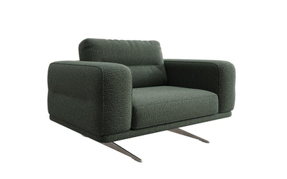 Designer Sofa‑Sessel Torino mit Armlehnen in Bouclé