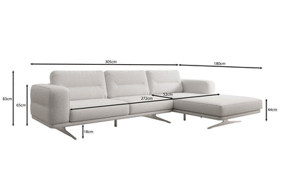 Designer L Sofa Torino in Bouclé