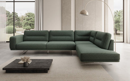 Designer L Sofa closed Torino in Bouclé
