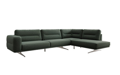 Designer L Sofa closed Torino in Bouclé
