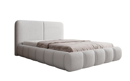 Luxusbetten24 Lolita Designer Polsterbett Bouclé mit Stauraum für Schlafzimmer