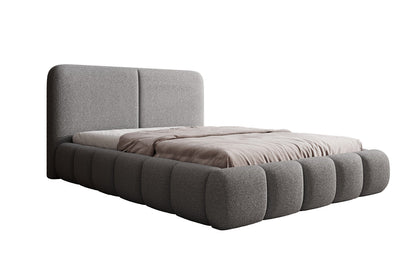 Luxusbetten24 Lolita Designer Polsterbett Bouclé mit Stauraum für Schlafzimmer