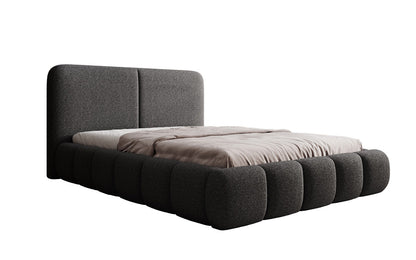 Luxusbetten24 Lolita Designer Polsterbett Bouclé mit Stauraum für Schlafzimmer