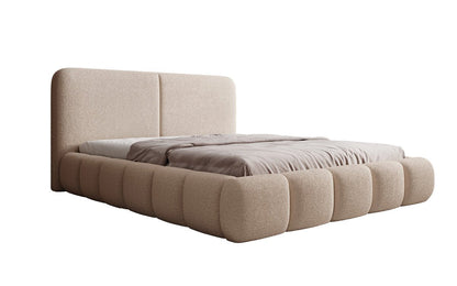 Luxusbetten24 Lolita Designer Polsterbett Bouclé mit Stauraum für Schlafzimmer