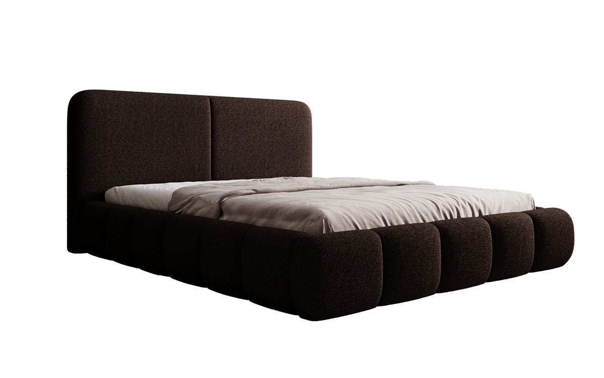 Luxusbetten24 Lolita Designer Polsterbett Bouclé mit Stauraum für Schlafzimmer