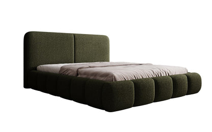 Luxusbetten24 Lolita Designer Polsterbett Bouclé mit Stauraum für Schlafzimmer