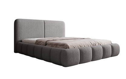 Luxusbetten24 Lolita Designer Polsterbett Bouclé mit Stauraum für Schlafzimmer