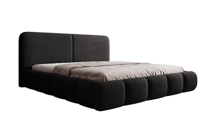 Luxusbetten24 Lolita Designer Polsterbett Bouclé mit Stauraum für Schlafzimmer
