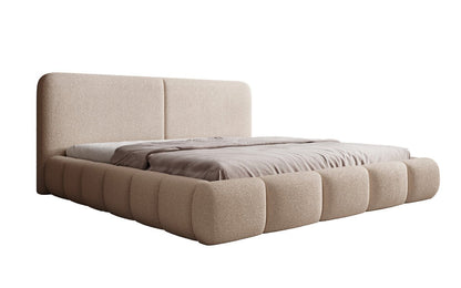 Luxusbetten24 Lolita Designer Polsterbett Bouclé mit Stauraum für Schlafzimmer