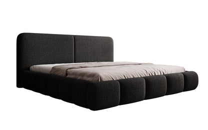 Luxusbetten24 Lolita Designer Polsterbett Bouclé mit Stauraum für Schlafzimmer