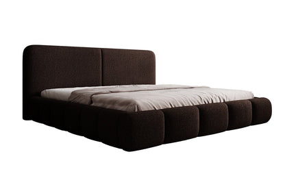Luxusbetten24 Lolita Designer Polsterbett Bouclé mit Stauraum für Schlafzimmer