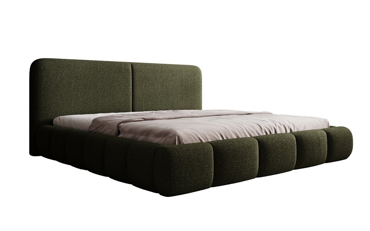Luxusbetten24 Lolita Designer Polsterbett Bouclé mit Stauraum für Schlafzimmer
