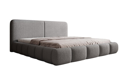 Luxusbetten24 Lolita Designer Polsterbett Bouclé mit Stauraum für Schlafzimmer