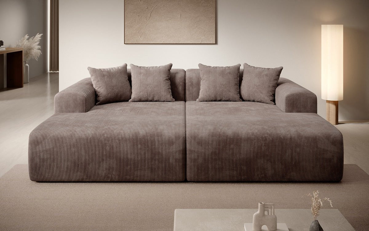Luxusbetten24 Designer Shelly Lounge‑Sofa Cord Modernes Wohnzimmer Design