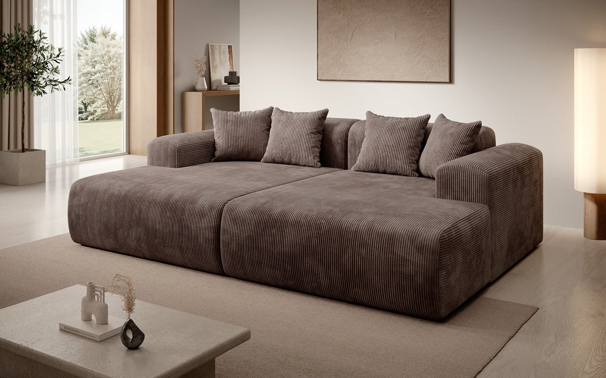 Luxusbetten24 Designer Shelly Lounge‑Sofa Cord Modernes Wohnzimmer Design