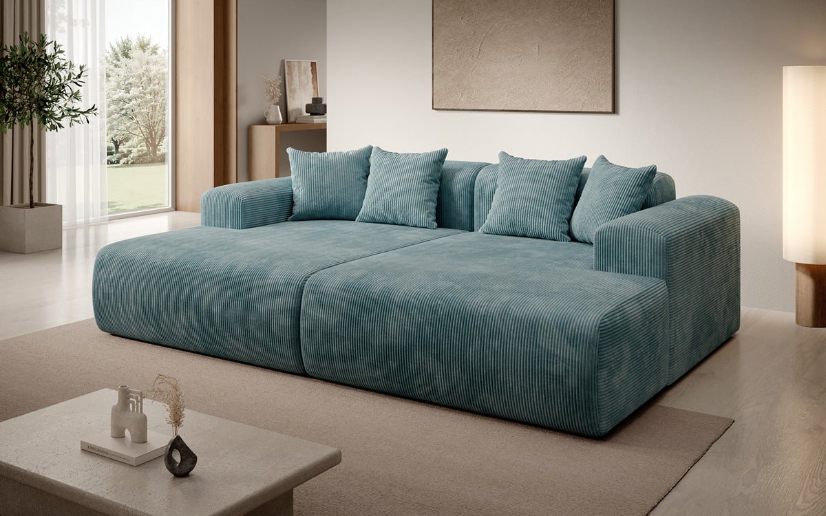 Luxusbetten24 Designer Shelly Lounge‑Sofa Cord Modernes Wohnzimmer Design